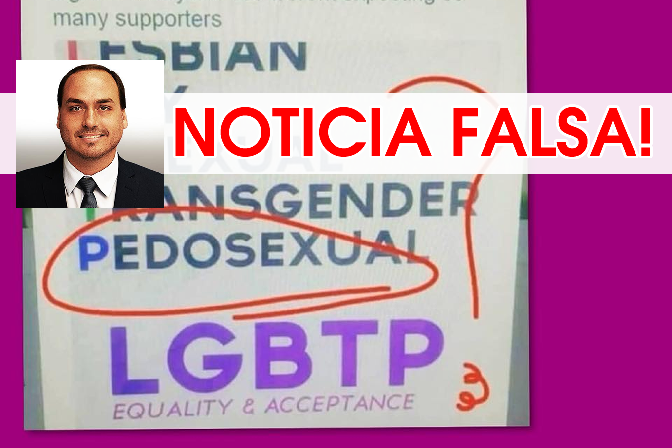 Carlos Bolsonaro diz que o movimento LGBT incluiu a letra "P" em sua sigla para acolher os "pedófilos". (Foto: Reprodução)