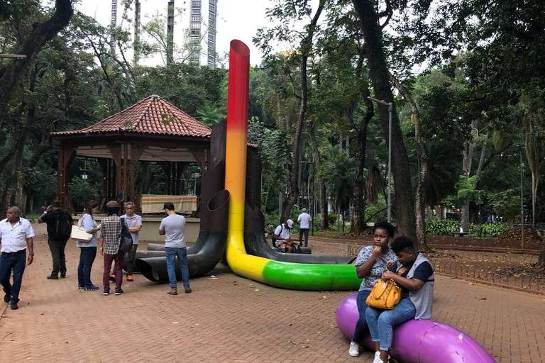 Escultura do arquiteto Guto Requena no centro de São Paulo. (Foto: Guto Requena)