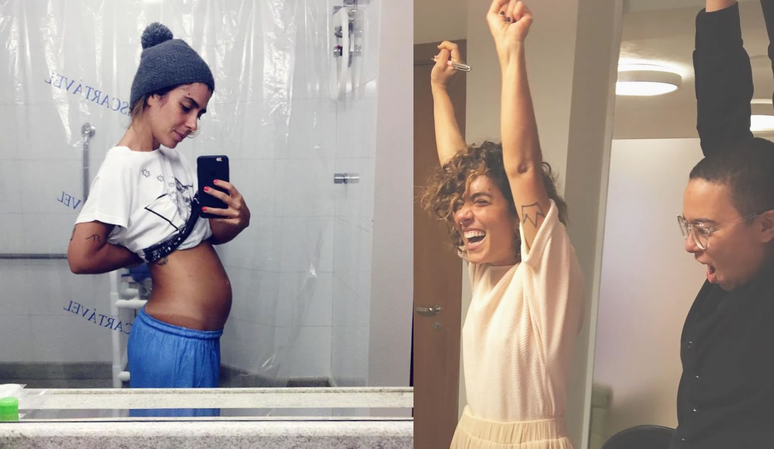 Lua Leça mostra barriga para anunciar gravidez. (Foto: Reprodução/Instagram)